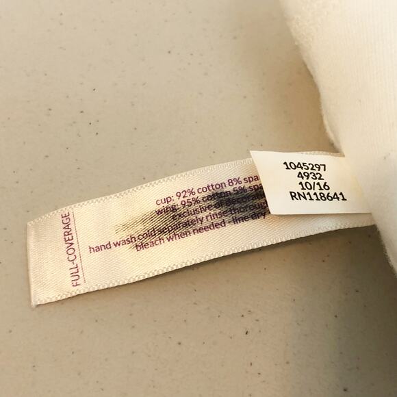 Cacique 44F Bra White Full‎ Coverage Underwire Support Plus Size Lane Bryant 48 - Picture 9 of 9